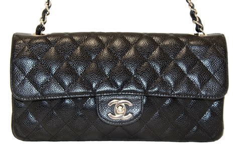 chanel caviar quilted east west flap black|Flap Bags .